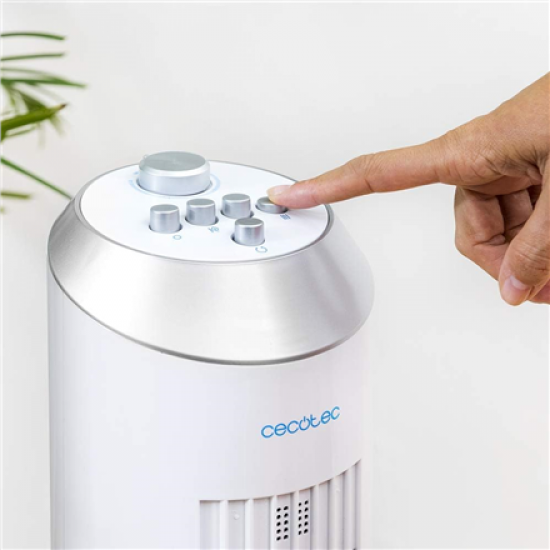 Cecotec EnergySilence 8090 Skyline | Tower Fan | Stand Fan | 60 W | Diameter 29 cm | Number of speeds 3 | Oscillation | White