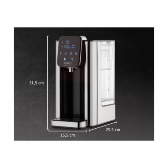 Caso HW 666 Inox | Turbo Hot Water Dispenser | Electric | 2200-2600 W | 2.7 L | Plastic/Stainless Steel | Stainless steel/Black