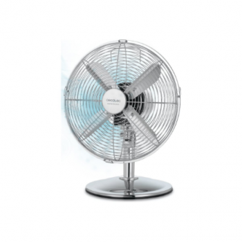 Cecotec EnergySilence 620 RetroDesk | Desktop Fan | Table Fan | 40 W | Diameter 30 cm | Number of speeds 3 | Oscillation | Silver