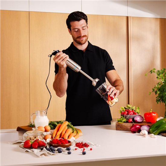 Cecotec Hand blender | Power Neutron 1100MAX Cream&Crush | Hand Blender | 1100 W | Number of speeds Adjustable | Turbo mode | Chopper | Black/Silver