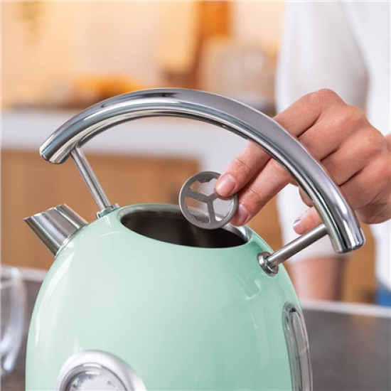 Cecotec Kettle | ThermoSense 420 Vintage | 2200 W | Electric | 1.8 L | Stainless steel | 360° rotational base | Light Green