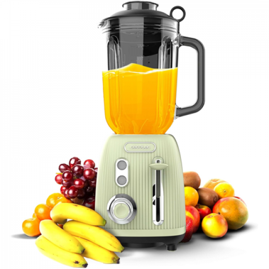 Cecotec Blender | Power Black Titanium RetroGreen | Tabletop | 1200 W | Jar capacity 1.5 L | Jar material Glass | Green