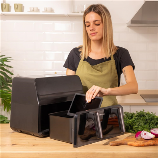 Cecotec Double hot air fryer | Cecofry Advance 9000 Window | Power 2200 W | Capacity 9 L | Black