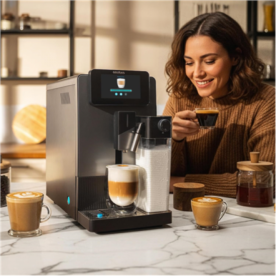 Cecotec Coffee machine | Cremmaet Latte Jar | Pump pressure 19 bar | Automatic | Built-in milk frother | Black/Silver | 1500 W