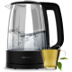 Cecotec Kettle | ThermoSense 320 Clear | 2200 W | Electric | 1.7 L | Glass | 360° rotational base | Black/Transparent