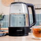 Cecotec Kettle | ThermoSense 320 Clear | 2200 W | Electric | 1.7 L | Glass | 360° rotational base | Black/Transparent