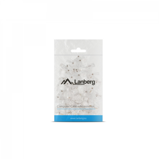 Lanberg Plug RJ45 CAT.5E UTP plug 8P8C, 100 pcs | PLU-5000 | Transparent