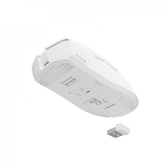Genesis Zircon 880 Gaming Mouse, 12000DPI, Wireless, White