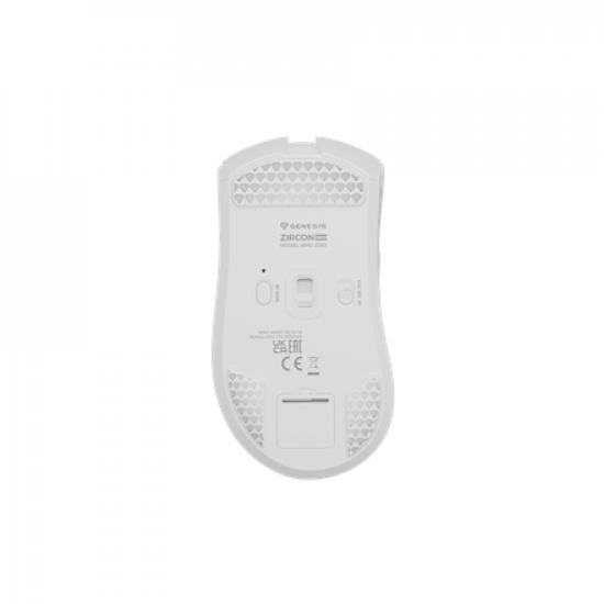 Genesis Zircon 880 Gaming Mouse, 12000DPI, Wireless, White