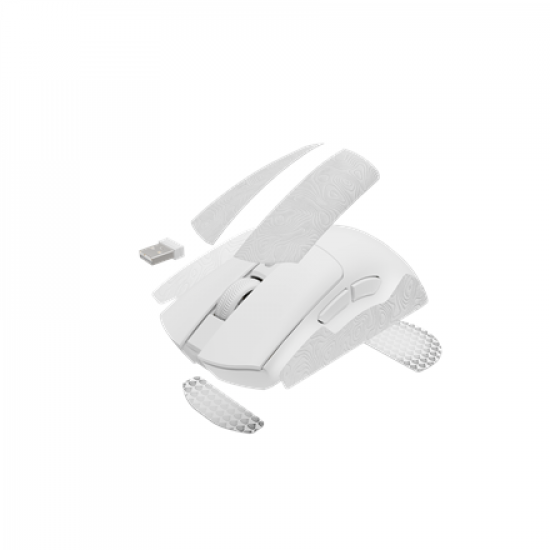 Genesis Zircon 880 Gaming Mouse, 12000DPI, Wireless, White