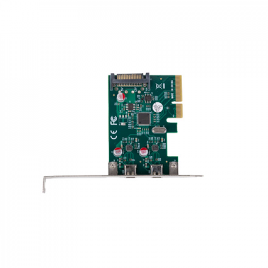 Lanberg PCI-Express X1 Card to 2X USB-C 3.2 GEN 2X1 Low profile | PCE-UC3-002