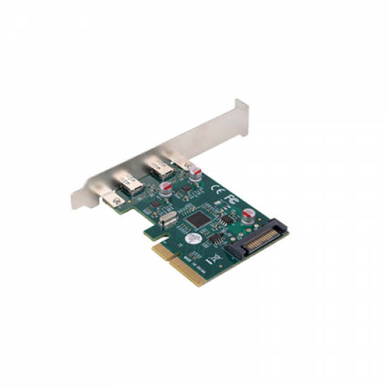 Lanberg PCI-Express X1 Card to 2X USB-C 3.2 GEN 2X1 Low profile | PCE-UC3-002