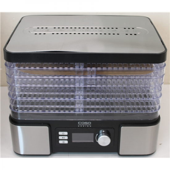 SALE OUT. Caso Food Dehydrator | DH 450 | Power 370-450 W | Number of trays 5 | Temperature control | Integrated timer | Black/Stainless Steel | DAMAGED PACKAGING, SCRATCHED  AND DENT ITEM TOP, MISSING INNER PACKAGING