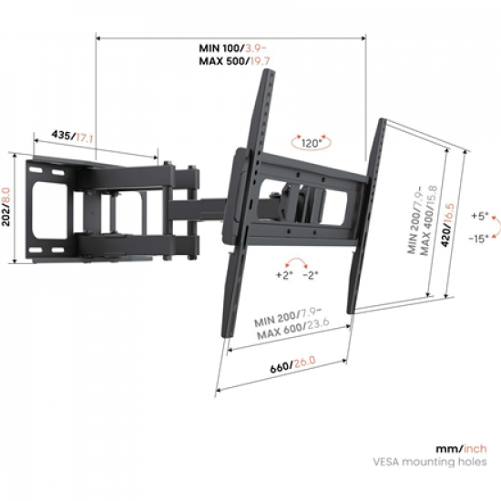 Vogels UP 6053 Foward Motion mount L