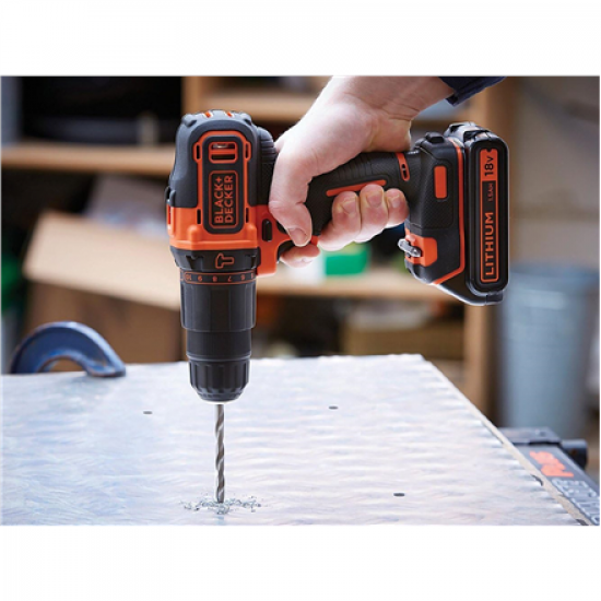 Black&Decker 18V 2G Hammer w 400mA ch in Kitbox BDCHD18K-QW