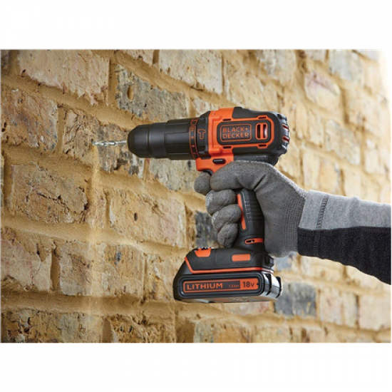 Black&Decker 18V 2G Hammer w 400mA ch in Kitbox BDCHD18K-QW