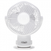 Adler Rechargeable fan with clip | AD 7335 | Table Fan | 6 W | Diameter 12.7 cm | Number of speeds 3 | Oscillation | White