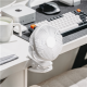 Adler Rechargeable fan with clip | AD 7335 | Table Fan | 6 W | Diameter 12.7 cm | Number of speeds 3 | Oscillation | White