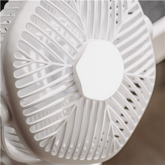 Adler Rechargeable fan with clip | AD 7335 | Table Fan | 6 W | Diameter 12.7 cm | Number of speeds 3 | Oscillation | White
