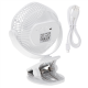 Adler Rechargeable fan with clip | AD 7335 | Table Fan | 6 W | Diameter 12.7 cm | Number of speeds 3 | Oscillation | White
