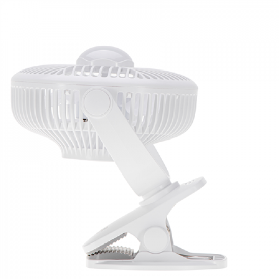 Adler Rechargeable fan with clip | AD 7335 | Table Fan | 6 W | Diameter 12.7 cm | Number of speeds 3 | Oscillation | White