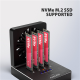 AXAGON ADSA-M2C44 USB4 docking station for 4x M.2 NVMe SSDs with disk cloning function without a PC