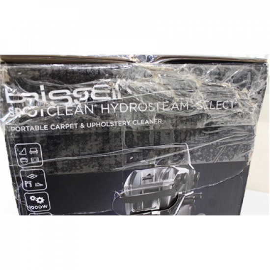 SALE OUT. | Bissell Portable Carpet and Upholstery Cleaner | SpotClean HydroSteam Select | Corded operating | Washing function | 1000 W | Black | 23 month(s) | DAMAGED PACKAGING