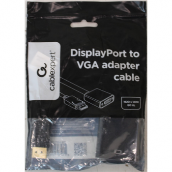 SALE OUT. Gembird DisplayPort to VGA adapter cable Black | Gembird Adapter cable | DisplayPort | VGA | DAMAGED PACKAGING
