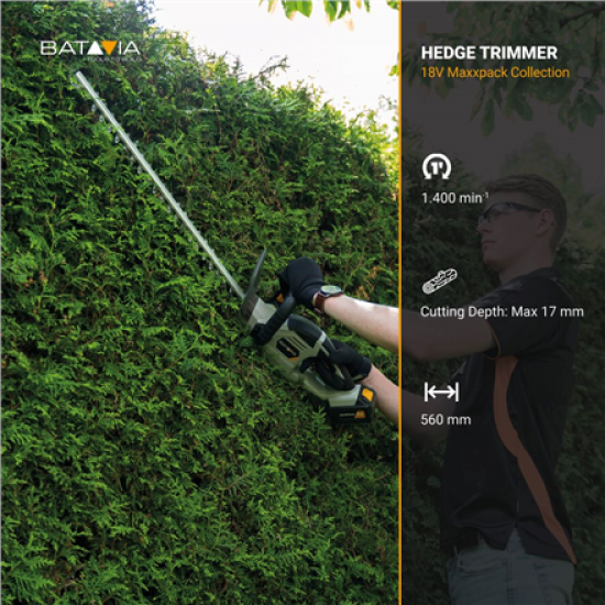 Batavia 18V hedge trimmer 560 mm Without battery and charger Without battery and charger
