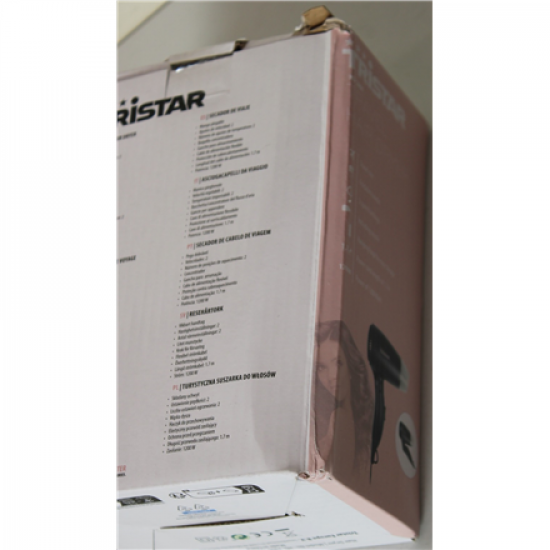 SALE OUT. Tristar HD-2460 | Tristar Travel Hair Dryer | HD-2460 | 1200 W | Number of temperature settings 2 | Black | DAMAGED PACKAGING | Warranty 24 month(s)