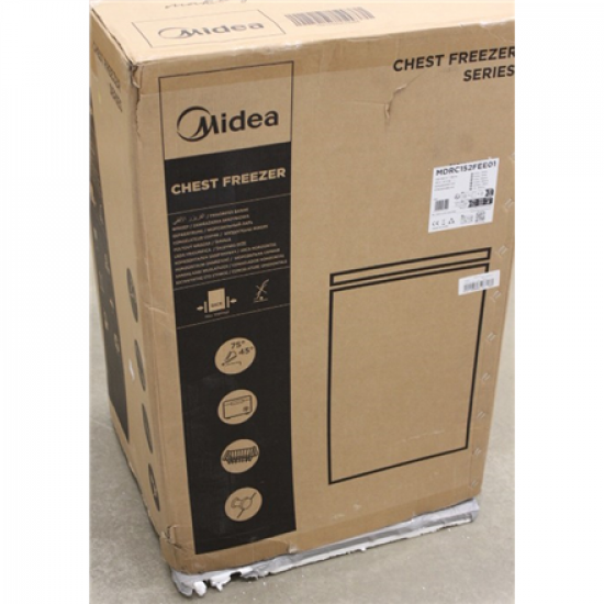 SALE OUT. | Midea Freezer | MDRC152FEE01 | Energy efficiency class E | Chest | Free standing | Height 85 cm | Total net capacity 99 L | White | DAMAGED PACKAGING, DENTED FRONT, RIGHT, BOTTOM SIDE AND CORNER