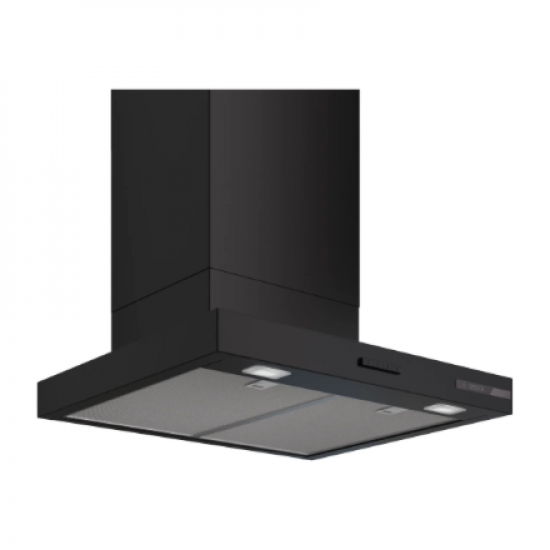 Bosch DWB65CC60 Wall-mounted Extractor Hood, B, Width 60 cm, Max extraction power in intensive mode 594 m3/h, Matte Black