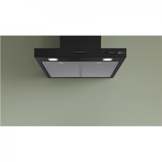 Bosch DWB65CC60 Wall-mounted Extractor Hood, B, Width 60 cm, Max extraction power in intensive mode 594 m3/h, Matte Black