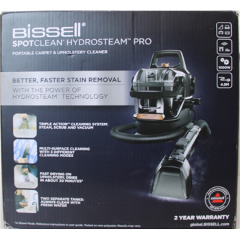 SALE OUT. Bissell SpotClean HydroSteam Pro | Bissell Portable Carpet and Upholstery Cleaner | SpotClean HydroSteam Pro | Corded operating | Washing function | 1000 W | Black | 24 month(s) | DAMAGED PACKAGING, USED AND SCRATCHED