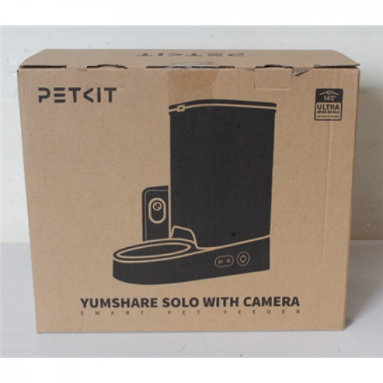 SALE OUT. Petkit P571 (D4H) YumShare Solo Feeder with camera | PETKIT Feeder with Camera | P571 YumShare Solo | Capacity 3 L | White | USED, SCRATCHED ON BOWL, DIRTY | 24 month(s)