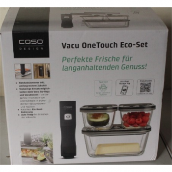 SALE OUT. Caso Vacu OneTouch Vacuum sealer Eco-Set | Black | DEMO