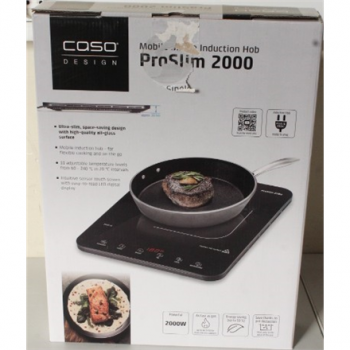SALE OUT. Caso ProSlim 2000 2236 Mobile single induction hob, Glass, Sensor-touch, Black | Caso Mobile Single Hob | ProSlim 2000 | Induction | Number of burners/cooking zones 1 | Touch | Timer | Black | DAMAGED PACKAGING, MISSING INNER PACKAGING