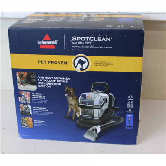 SALE OUT. Bissell SpotClean C9 Select Portable Carpet & Upholstery Cleaner | Bissell Portable Carpet and Upholstery Cleaner | SpotClean C9 Select | Corded operating | Washing function | 400 W | 24 month(s) | 25.9 V | Black/Warm White/Silver | USED, SCRATC
