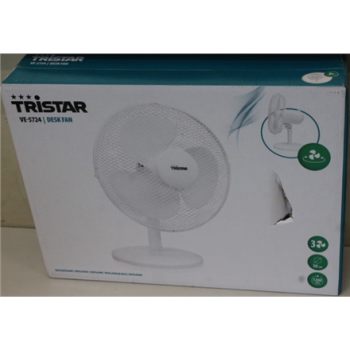 SALE OUT. | SALE OUT. Tristar Desk fan | VE-5724 | Desk fan | 40 W | Diameter 30 cm | Number of speeds 3 | Oscillation | White | DAMAGED PACKAGING