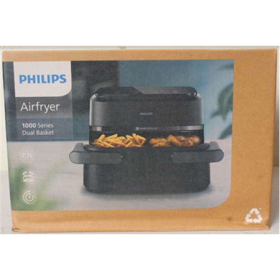 SALE OUT. Philips Airfryer 1000 Series NA150/00, 7 L, Black | Philips Airfryer Dual Basket | NA150/00 1000 Series | Power 2450 W | Capacity 7 L | RapidAir Plus | Black | DAMAGED PACKAGING