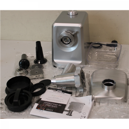 SALE OUT. Caso Meat Mincer | FW 2500 | Stainless Steel | 2500 W | Number of speeds 2 | Throughput (kg/min) 2.5 | 3 stainless steel cutting plates (3 mm, 5 mm and 8 mm), Sausage filler, Cookie attachment with 4 moulds, Stuffer | DEMO