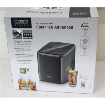 SALE OUT. Caso Ice Cube Maker | Clear Ice Advanced | Power 130 W | Capacity 1.5 L | Matt Black | UNPACKED, SMALL SCRATCHED  ON TOP, MISSING INNER PACKAGING