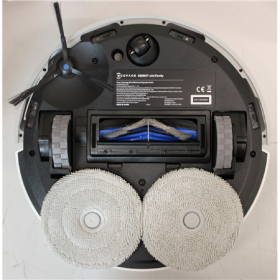 SALE OUT. Ecovacs DEEBOT mini Vacuum cleaner, Robot, Wet&Dry, ZeroTangle Technology, Agile Navigation, White/Blue + Auto-empty station | Ecovacs Robotic Vacuum Cleaner | DEEBOT mini BLUE | Wet&Dry | Li-ion | 3200 mAh | Dust capacity 1.8 L | 8000 Pa | Whit