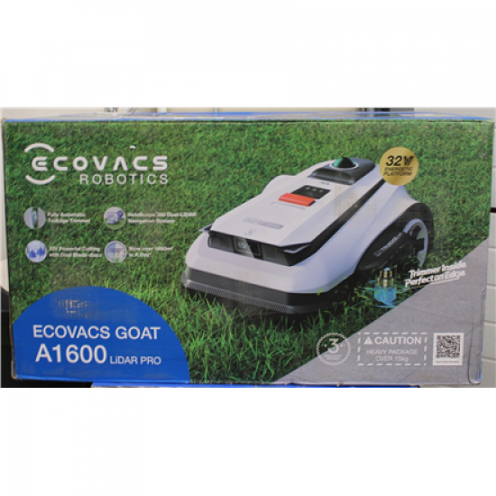 SALE OUT. | Ecovacs Lawn Mower | GOAT A1600 LiDAR PRO | 3000 Ah | White | DAMAGED INNER PACKAGING, DEMO