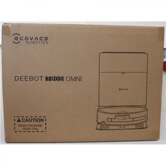 SALE OUT. Ecovacs DEEBOT T80S OMNI BLACK Vacuum cleaner, Robot, Wet&Dry, 24800Pa, TruEdge 3.0, AIVI 3D 3.0, 6400 mAh, Black + Auto-empty sta | Ecovacs Robotic Vacuum Cleaner | DEEBOT T80S OMNI BLACK | Wet&Dry | 6400 mAh | 24800 Pa | Black | SCRATCHED ITEM