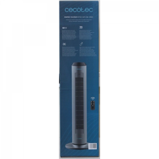 SALE OUT. | Cecotec EnergySilence 8190 Skyline Ionic | Tower Fan | Stand Fan | 60 W | Diameter 29 cm | Number of speeds 3 | Oscillation | Timer | Remote control | Grey | DAMAGED PACKAGING