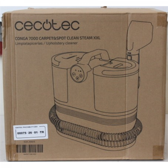 SALE OUT. Cecotec Conga 7000 Carpet&Spot Clean Steam XXL cable upholstery cleaner | Cecotec Upholstery Cleaner | Conga 7000 Carpet&Spot Clean Steam XXL | 1700 W | 24 month(s) | DAMAGED PACKAGING, SCRATCHED ITEM