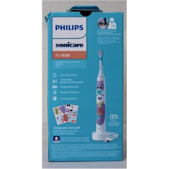 SALE OUT. Philips HX3601/01 Sonicare Sonic Electric Toothbrush, White | Philips Sonicare Sonic Electric Toothbrush | HX3601/01 | Warranty 24 month(s) | Rechargeable | For children | Number of brush heads included 1 | Number of teeth brushing modes 1 | Whi