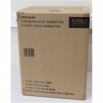 SALE OUT. Caso Ice Ball Maker | IceBall Pro | Power 130 W | Capacity 1.3 L | Matt Black | USED, DIRTY