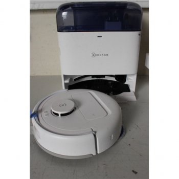 SALE OUT. Ecovacs DEEBOT mini Vacuum cleaner, Robot, Wet&Dry, ZeroTangle Technology, Agile Navigation, White/Blue + Auto-empty station | Ecovacs Robotic Vacuum Cleaner | DEEBOT mini BLUE | Wet&Dry | Li-ion | 3200 mAh | Dust capacity 1.8 L | 8000 Pa | Whit
